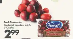 Longo's Ocean Spray cranberries offer