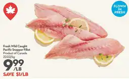 Longo's Pacific Snapper Fillet offer