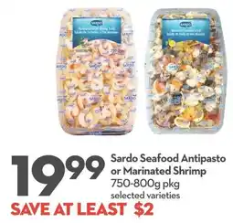 Longo's Sardo Seafood Antipasto or Marinated Shrimp offer