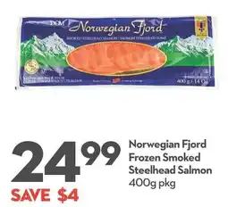Longo's Norwegian Fjord Frozen Smoked Steelhead Salmon offer