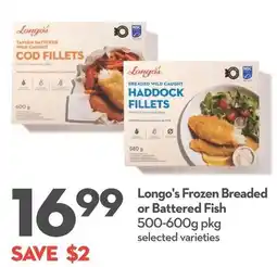 Longo's Longo's Frozen Breaded or Battered Fish offer
