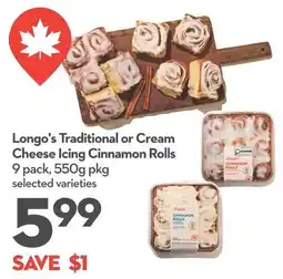 Longo's Longo's cinnamon rolls offer