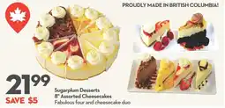 Longo's Sugarplum Desserts 8" Assorted Cheesecakes offer