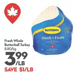 Longo's Butterball fresh whole young turkey offer