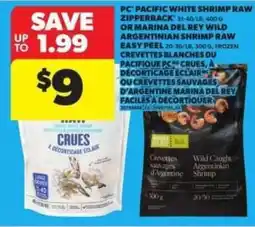 Atlantic Superstore PC Pacific white shrimp raw offer