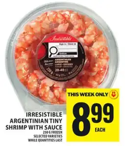 Food Basics IRRESISTIBLE ARGENTINIAN TINY SHRIMP WITH SAUCE offer