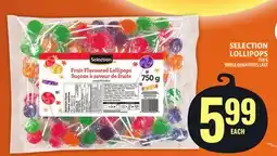 Food Basics SELECTION LOLLIPOPS offer