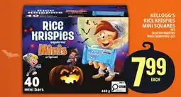 Food Basics KELLOGG'S RICE KRISPIES MINI SQUARES offer