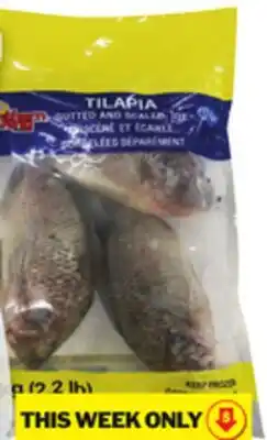 Food Basics GOURMETA THAI SHRIMP NORTHERN KING WHOLE TILAPIA offer