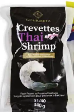Food Basics GOURMETA THAI SHRIMP COOKED & PEELED OR NORTHERN KING WHOLE TILAPIA offer