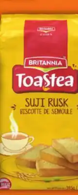 Food Basics SURATI SNACKS OR BRITANNIA SUJI RUSK OR FROOT MANGO JUICE offer