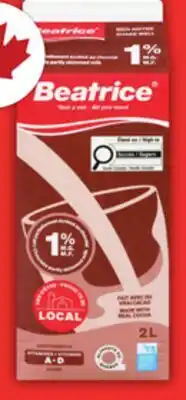 Food Basics BEATRICE CHOCOLATE MILK offer