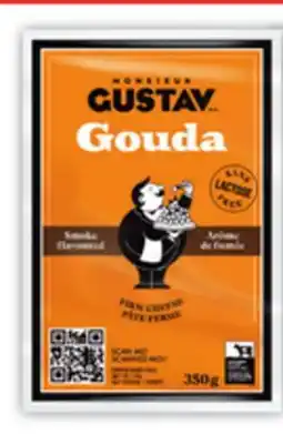 Food Basics MONSIEUR GUSTAV GOUDA OR DOUBLE CREAM BRIE OR JARLSBERG SLICES OR AGROPUR 2 YEAR CHEDDAR offer