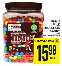 Food Basics M&M'S MILK CHOCOLATE CANDY offer