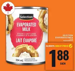 Food Basics SELECTION EVAPORATED MILK offer