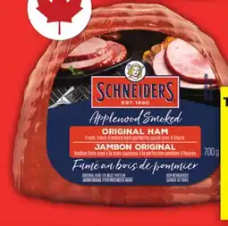 Food Basics SCHNEIDERS OR MAPLE LEAF SMOKED BONELESS HALF HAM offer