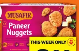 Food Basics MUSAFIR PANEER BITES, BREADED BURGERS OR NUGGETS offer