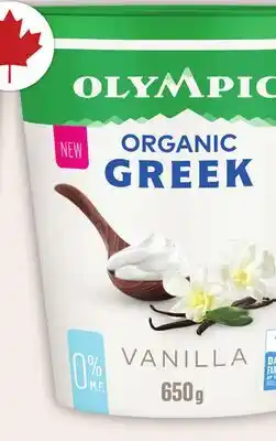 Food Basics OLYMPIC ORGANIC GREEK YOGURT offer