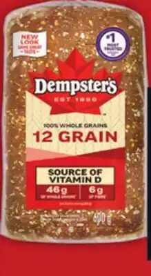 Food Basics VILLAGGIO BREAD 550-675 G, DEMPSTER'S WHOLE GRAIN BREAD 600 G BAGELS 450-510G offer