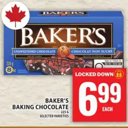 Food Basics BAKER'S BAKING CHOCOLATE offer