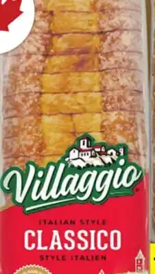 Food Basics VILLAGGIO BREAD 550-675G DEMPSTER'S WHOLE GRAIN BREAD 600G BAGELS 450-510G offer