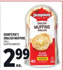 Metro DEMPSTER'S ENGLISH MUFFINS offer
