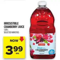 Metro IRRESISTIBLE CRANBERRY JUICE offer