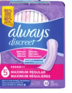 Metro ALWAYS ADULT INCONTINENCE offer