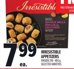 Metro IRRESISTIBLE APPETIZERS offer