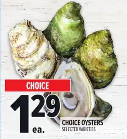 Metro CHOICE OYSTERS offer