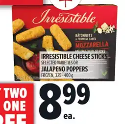 Metro IRRESISTIBLE CHEESE STICKS OR JALAPENO POPPERS offer