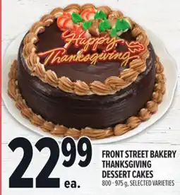Metro FRONT STREET BAKERY THANKSGIVING DESSERT CAKES offer