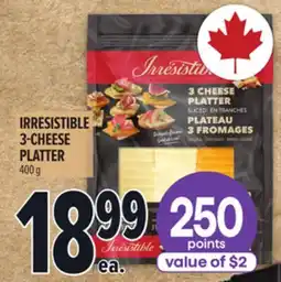 Metro IRRESISTIBLE 3-CHEESE PLATTER offer