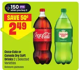 FreshCo Coca-Cola or Canada Dry Soft Drinks 2 L Selected Varieties offer