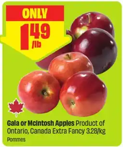 FreshCo Gala or McIntosh Apples Product of Ontario, Canada Extra Fancy 3.28/kg offer