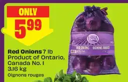 FreshCo Red Onions 7 lb Product of Ontario, Canada No. 1 offer