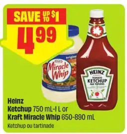 FreshCo Heinz Ketchup 750 mL-1 L or Kraft Miracle Whip offer