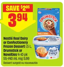 FreshCo Nestlé Real Dairy or Confectionery Frozen Dessert 1.5 L, Drumstick or Novelties 4-10 pk 55-140 mL offer