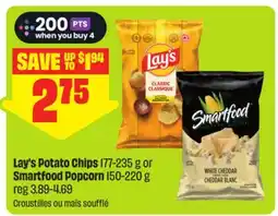 FreshCo Lay's Potato Chips 177-235 g or Smartfood Popcorn 150-220 g offer