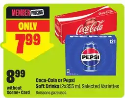 FreshCo Coca-Cola or Pepsi Soft Drinks 12x355 mL Selected Varieties offer