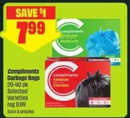 FreshCo Compliments Garbage Bags 20-40 pk Selected Varieties offer