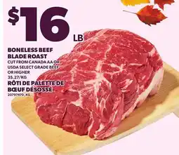 Independent Grocer BONELESS BEEF BLADE ROAST offer