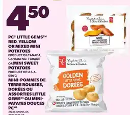 Independent Grocer PC LITTLE GEMS RED, YELLOW OR MIXED MINI POTATOES OR MINI SWEET POTATOES offer