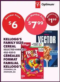 Independent Grocer KELLOGG'S FAMILY SIZE CEREAL offer