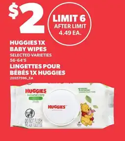 Independent Grocer HUGGIES 1X BABY WIPES, 56-64'S offer