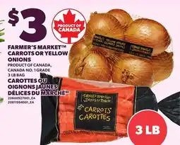 Independent Grocer FARMER'S MARKET CARROTS OR YELLOW ONIONS, 3 LB BAG offer