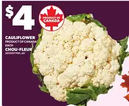 Independent Grocer CAULIFLOWER, EACH offer