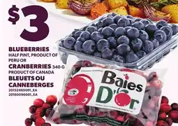 Independent Grocer BLUEBERRIES, HALF PINT OR CRANBERRIES offer