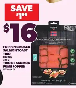Independent Grocer FOPPEN SMOKED SALMON TOAST TRIO offer