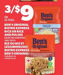Independent Grocer BEN'S ORIGINAL BISTRO EXPRESS AND PULSES, 240/250 G offer